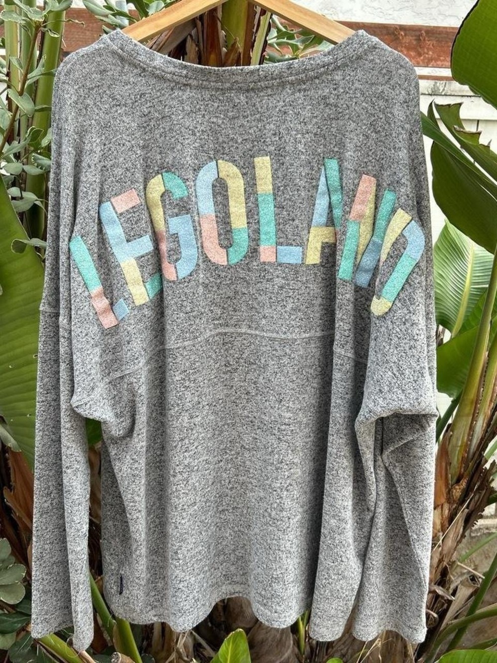 Spirit Jersey LEGOLAND Gray Pastel Logo Oversized Long Sleeve Shirt XXL